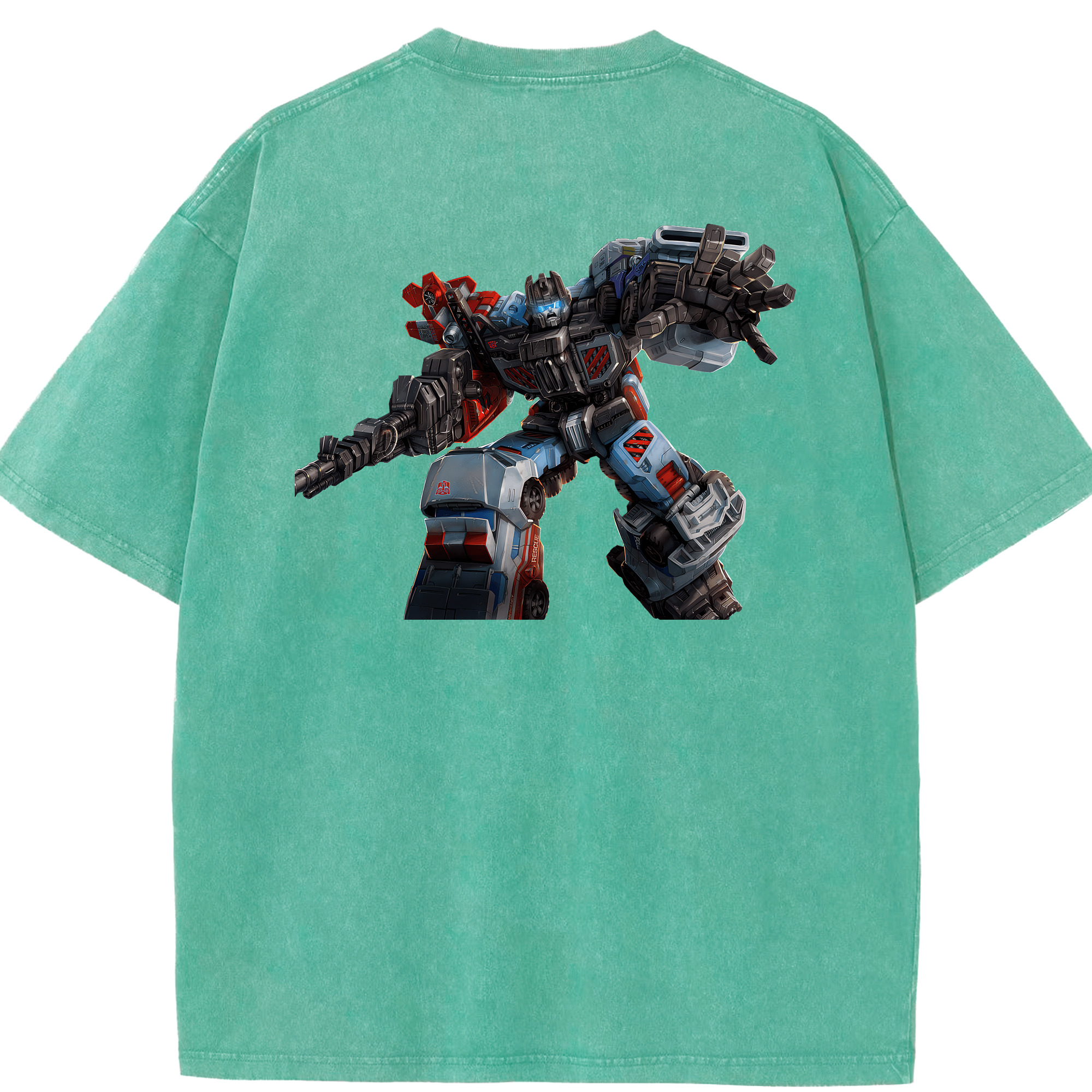 （画像用） Transformers トランスフォーマー 綿100% ヴィンテージ風 半袖Tシャツ（背面プリント）
